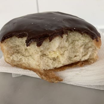 The Donut Pub - Boston Cream Pie Doughnut inside view - Bakeries Near Me - New York, New York The Donut Pub - Boston Cream Pie Doughnut inside view - Bakeries Near Me - New York, New York