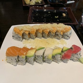 Sushi 9 - Sexy girl and rainbow roll. Both pretty good and would probably cost you $8-12 anywhere else. - Sushi Bars Near Me - Katy, Texas Sushi 9 - Sexy girl and rainbow roll. Both pretty good and would probably cost you $8-12 anywhere else. - Sushi Bars Near Me - Katy, Texas