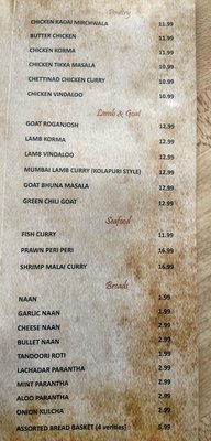 Menu photo 8 Awadh India Restaurant Columbus, OH