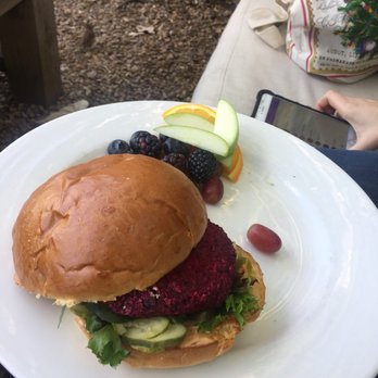 Tiny Boxwoods - Beet burger - New American Near Me - Houston, Texas Tiny Boxwoods - Beet burger - New American Near Me - Houston, Texas
