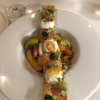 Allora - What an interesting twist on the caprese salad. Peaches were added due to the seasonal farm to fork concept. - Wine Bars Near Me - Sacramento, California