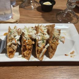 Chicken Won Ton Tacos. Delicious!