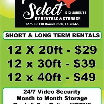 Texas Select RV Rental & Storage - RV Rental Near Me - Round Rock, Texas Texas Select RV Rental & Storage - RV Rental Near Me - Round Rock, Texas