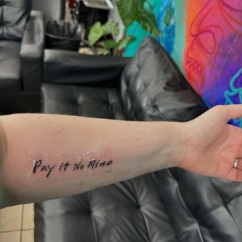 Urban Ink Gallery - Tattoo featuring Marsha P. Johnson quote/middle name "Pay it no mind" - Tattoo Near Me - Inglewood, California Urban Ink Gallery - Tattoo featuring Marsha P. Johnson quote/middle name "Pay it no mind" - Tattoo Near Me - Inglewood, California