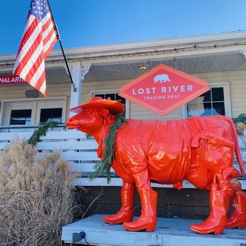 Lost River Trading Post - a statue of a red cow - Local Flavor Near Me - Wardensville, West Virginia Lost River Trading Post - a statue of a red cow - Local Flavor Near Me - Wardensville, West Virginia
