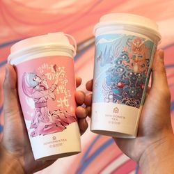 BenGong's Tea - Arcadia - Peach Oolong Milk Tea & Osmanthus Rice Milk Tea  (IG: @eatsbykatiemei)