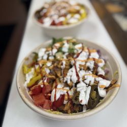 Chicken shawarma bowls