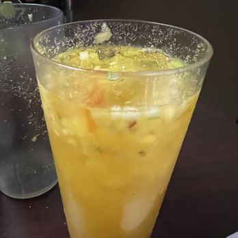 El Salsabor - Ensalada de fruta drink made with passion fruit juice and cut fruits, delicious!! - Salvadoran Near Me - Chino, California El Salsabor - Ensalada de fruta drink made with passion fruit juice and cut fruits, delicious!! - Salvadoran Near Me - Chino, California