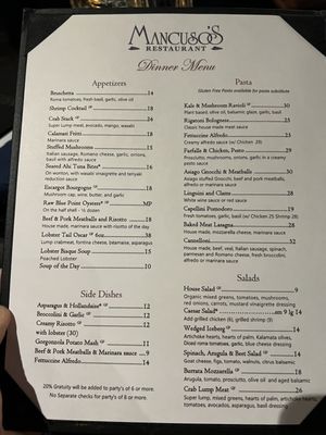 Menu photo 4 Mancuso's Restaurant Phoenix, AZ