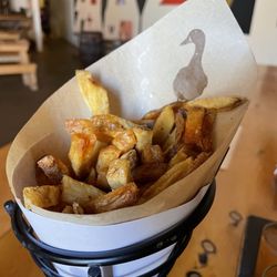 Duckfat Frites Shack - Large fries in the next door brewery space