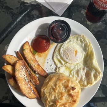 Two Chefs Eatery and Catering - Simple start, with biscuit and potato wedges - Breakfast & Brunch Near Me - Pilot Mountain, North Carolina Two Chefs Eatery and Catering - Simple start, with biscuit and potato wedges - Breakfast & Brunch Near Me - Pilot Mountain, North Carolina
