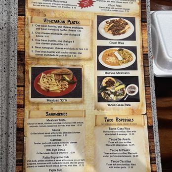 Casa Rica - Menu - Mexican Near Me - Hoschton, Georgia