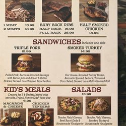 Rivertown Smokehouse - Menu and prices as of June 2022