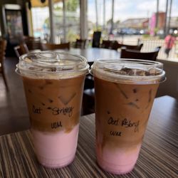 Iced Strawberry White Mocha, Iced Raspberry White Mocha