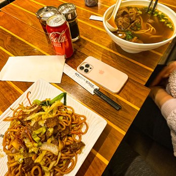 Magic Noodle - a plate of noodles and a can of soda - Noodles Near Me - North York, Ontario
