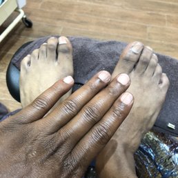 Manicure and a pedicure. Manicure and a pedicure.