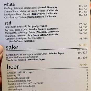 Vinai - Drink menu - New American Near Me - Minneapolis, Minnesota