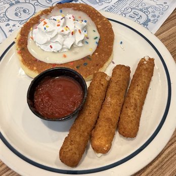 IHOP - Jr. Cupcake Pancake with Mozzarella Sticks - Breakfast & Brunch Near Me - Colorado Springs, Colorado