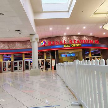 Clifton Park Center - The view of the movie theater from the relax and recharge massage chair. In front of me is the gymnasium  and behind me is Skyzone. - Shopping Centers Near Me - Clifton Park, New York