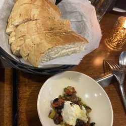 Nonna's Kitchen - Their bread with butter and olive mixture.