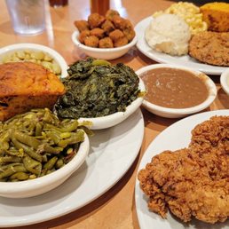 a variety of fried food