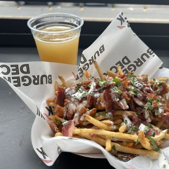 Burger Deck - Buffalo fries; Candy IPA - Burgers Near Me - San Diego, California