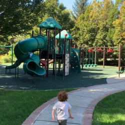 Mission Hills Playground - Walking up on the playset from the side of City Hall