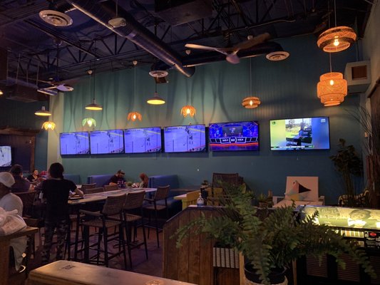 Photo of Paradise Cantina - Las Vegas, NV, US. Recently on the TV "Bar Rescue" Jon Taffer re vamped the interior, blue beach theme