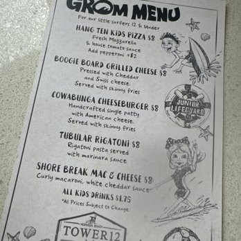 Tower 12 - Kids menu - Bars Near Me - Hermosa Beach, California