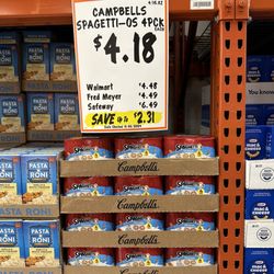 WinCo Foods - Winco is aggressive! Listing competitors prices...Good for the consumer though.