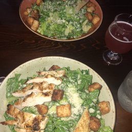 Cesar salad (front with chicken back with steak) Cesar salad (front with chicken back with steak)