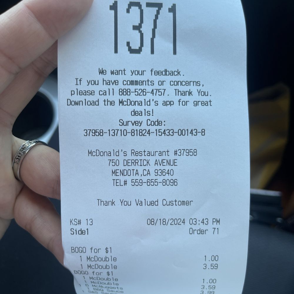 McDonalds - Burgers Near Me - Mendota, California