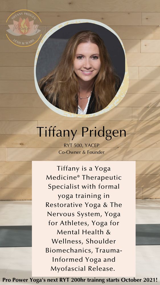 PRO POWER YOGA TEACHER TRAINING Request Consultation 3915 Beryl Rd