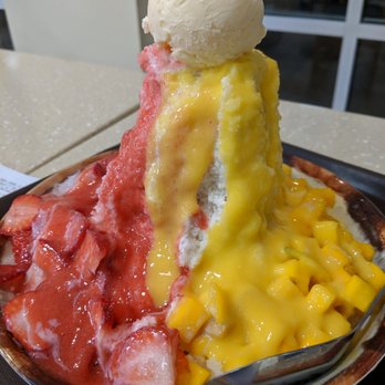 Meet Fresh - Half strawberry and half mango shaved ice (Seasonal) - Desserts Near Me - Chapel Hill, North Carolina Meet Fresh - Half strawberry and half mango shaved ice (Seasonal) - Desserts Near Me - Chapel Hill, North Carolina