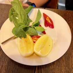 Sen Viet - Mint not basil, red Thai chili not jalapeños and no bean sprouts.