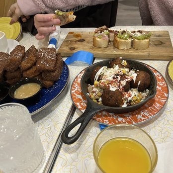 Splitshift - French toast dippers  Street Corn Puppies Avocado Toast - Breakfast & Brunch Near Me - York, Pennsylvania