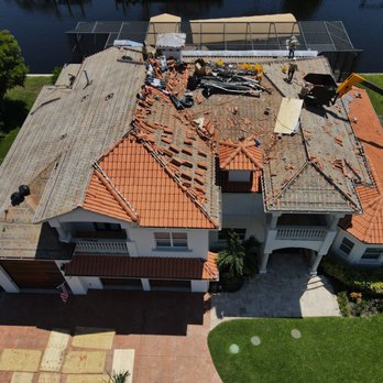 Siesta Roofing - Work in progress - replacement of all ceramic tiles - Roofing Near Me - Sarasota, Florida