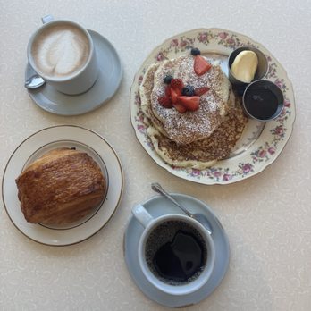 Janet's Café & Bakery - Chocolate croissant, mocha, drip coffee, and buttermilk pancakes with fresh berries - Bakeries Near Me - Richmond, Virginia Janet's Café & Bakery - Chocolate croissant, mocha, drip coffee, and buttermilk pancakes with fresh berries - Bakeries Near Me - Richmond, Virginia