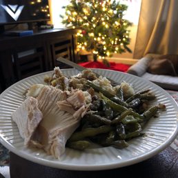 Enjoying the leftovers from our Christmas dinner order!