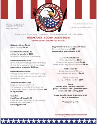 Menu photo 7 All American Eatery & Catering Co. Lubbock, TX Menu photo 7 All American Eatery & Catering Co. Lubbock, TX