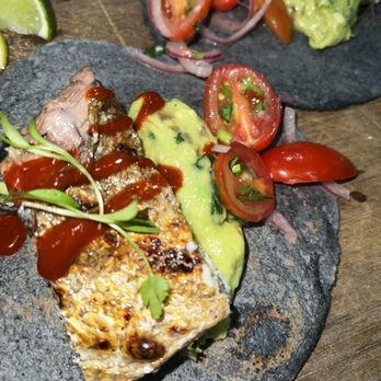Holbox - Smoked Wood Grilled Kanpachi Taco - Latin American Near Me - Los Angeles, California