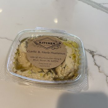 COLAB Kitchen - Garlic hummus purchased from the market!  Highly recommend!! - New American Near Me - Stuart, Florida