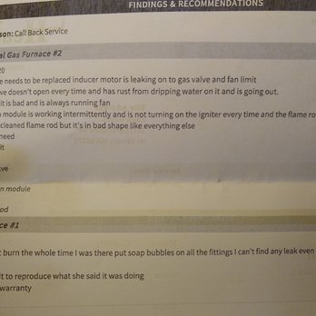 Handy's Heating - list the things that would need to be fixed, but only thing that was done was flame rod 'cleaning' - Water Heater Installation/Repair Near Me - Mount Vernon, Washington