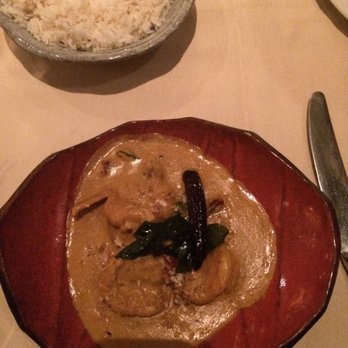 Junoon - Malabar shrimp curry (roasted coconut, jaggery, curry lead, mustard seed) - Indian Near Me - New York, New York Junoon - Malabar shrimp curry (roasted coconut, jaggery, curry lead, mustard seed) - Indian Near Me - New York, New York