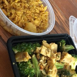 Pictured: - Pineapple Shrimp Fried Rice - Cocoanut Chicken with Broccoli Pictured: - Pineapple Shrimp Fried Rice - Cocoanut Chicken with Broccoli