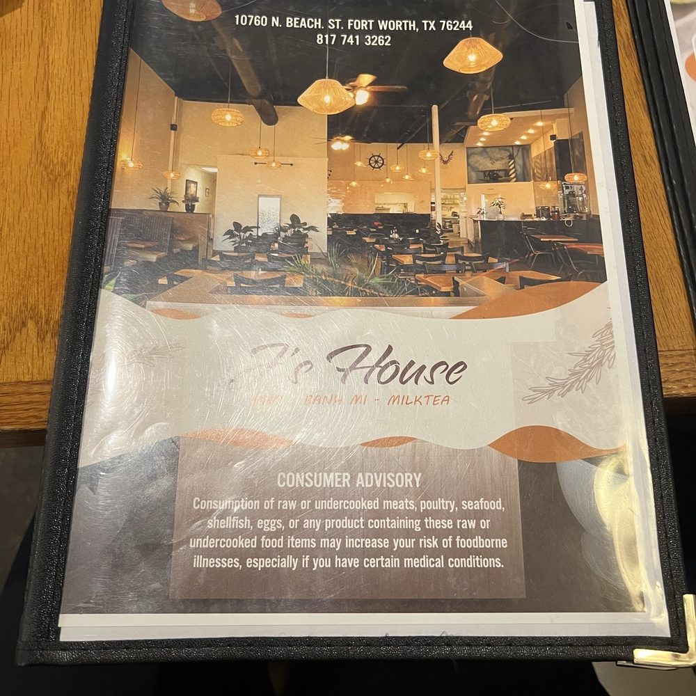 J’s House - Menu - Vietnamese Near Me - Fort Worth, Texas