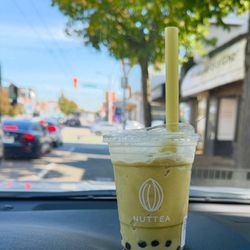 NUTTEA - Matcha Nut Mylk Tea Frappe with Tapioca Pearls