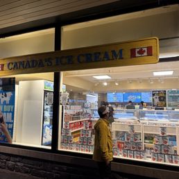 The ice cream shop. The ice cream shop.