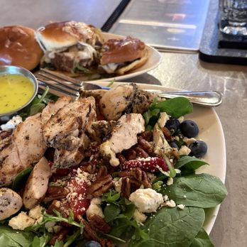 Gella's Diner & Lb Brewing - 1/2 salad!! Plus Chipotle Raspberry Angus Sliders! Yummm! - American Near Me - Hays, Kansas Gella's Diner & Lb Brewing - 1/2 salad!! Plus Chipotle Raspberry Angus Sliders! Yummm! - American Near Me - Hays, Kansas