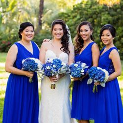 European Suits - Bridesmaids Dresses by B2 from Jasmine Bridal - style B183014 in Cobalt Blue.
